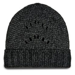 Czapka Guess. Czarne czapki i kapelusze damskie Guess, na zimę, z aplikacjami. Za 189.99 zł.