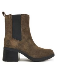 Timberland Botki Bellevaux TB0A424XA2D1 Brązowy. Brązowe botki damskie Timberland, ze skóry, bez obcasa, na słupku, bez zapięcia. Za 659.99 zł.
