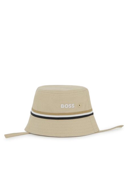 BOSS Kapelusz J53100 Beżowy. Brązowe rękawiczki dziecięce Boss, bez wzorów, z bawełny. Za 113.99 zł.