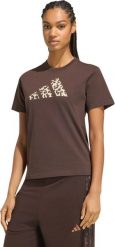 Adidas Koszulka damska adidas Animal Graphic brązowa KT2676 M. Brązowe t-shirty damskie Adidas, m, bez wzorów, bez kołnierzyka. Za 117.71 zł.