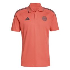 Polo zawodowy Bayern Monachium Tiro 2025/26. Brązowe koszulki polo męskie Adidas, bez wzorów, sportowe, bez ramiączek. Za 232.00 zł.