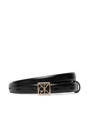 Calvin Klein Pasek Damski Emblem Buckle 15Mm Fixed Smooth LV04F7061G Czarny. Czarne paski damskie Calvin Klein, bez wzorów, ze skóry. Za 229.99 zł.