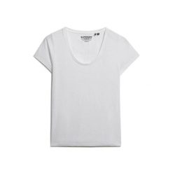 T-shirt z dekoltem dla kobiet Superdry Studios. Białe t-shirty damskie Superdry., xl, bez wzorów, eleganckie, bez kołnierzyka. Za 141.35 zł.