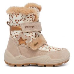 Śniegowce Primigi. Brązowe śniegowce dziewczęce Primigi, z gore-texu, bez zapięcia. Za 399.99 zł.