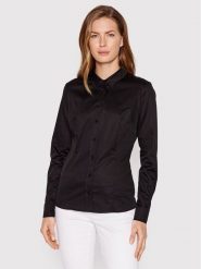 Guess Koszula W2YH41 WAF10 Czarny Slim Fit. Czarne bluzki damskie Guess, xl, z aplikacjami, z bawełny, biznesowe, bez kołnierzyka, bez ramiączek. Za 269.99 zł.