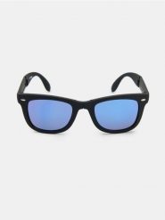 Składane okulary przeciwsłoneczne z niebieskimi szkłami - czarny. Czarne okulary przeciwsłoneczne męskie Sinsay. Za 19.99 zł.