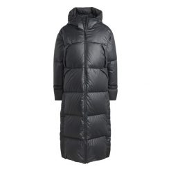 Kurtka puchowa damska adidas Big Baffle. Czarne kurtki damskie Adidas, xs, bez wzorów, z materiału, z kapturem. Za 659.00 zł.