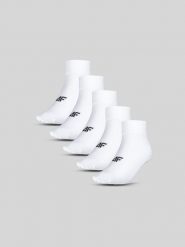 4F Skarpetki krótkie (5-pack) męskie - białe 39-42. Białe skarpety damskie 4f, bez wzorów, z bawełny. Za 59.99 zł.