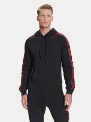 HUGO Bluza Liam 50540921 Czarny Regular Fit. Czarne bluzy męskie Hugo, m, bez wzorów, z bawełny, bez kaptura. Za 419.99 zł.