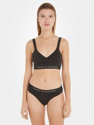 Tommy Hilfiger Stringi UW0UW04146 Czarny. Czarne stringi damskie Tommy Hilfiger, xl, bez wzorów, z bawełny. Za 59.99 zł.