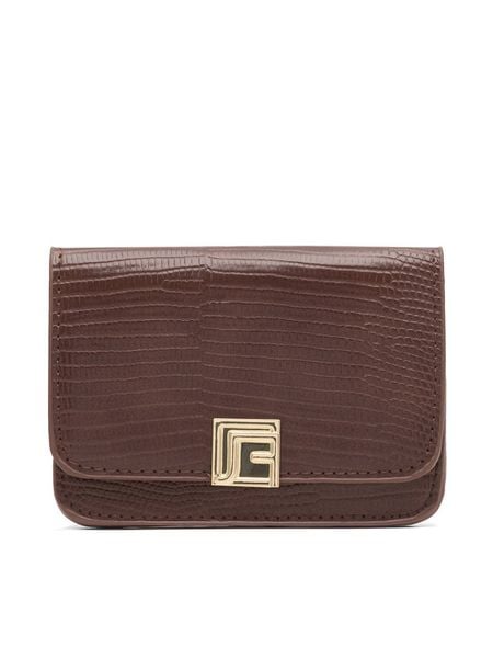 Jenny Fairy Portfel 4W1-016-AW23 Brązowy. Brązowe portfele damskie Jenny Fairy, bez wzorów, ze skóry. Za 49.99 zł.