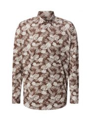 Finshley & Harding Koszula Mężczyźni Modern Fit Bawełna brązowy|biały, L. Białe koszule męskie Finshley & Harding, l, bez wzorów, z bawełny, eleganckie, bez kołnierzyka, bez ramiączek. Za 129.95 zł.