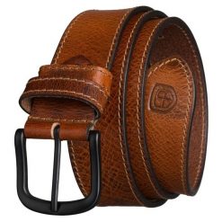 Pasek męski skórzany w jasnobrązowym kolorze z klasyczną klamrą Peterson PTN LTE-2727-TAN. Brązowe paski damskie Peterson, bez wzorów, klasyczne. Za 59.99 zł.