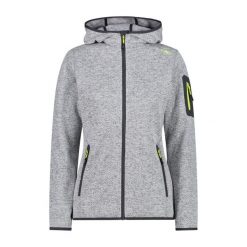 Polar z kapturem dla kobiet CMP. Szare bluzy sportowe damskie CMP, bez wzorów, z polaru, z kapturem, narciarskie. Za 330.50 zł.