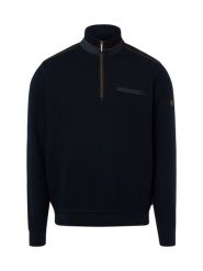 Bugatti bluza typu troyer Mężczyźni niebieski, XL. Niebieskie bluzy męskie Bugatti, m, bez wzorów, bez kaptura. Za 499.95 zł.
