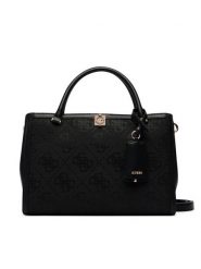Guess Torebka Audrey Logo HWJG97 55070 Czarny. Czarne torebki do ręki damskie Guess, z aplikacjami, z materiału, bez dodatków. Za 674.99 zł.
