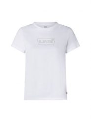 Levi's T-shirt Kobiety Bawełna biały, S. Białe t-shirty damskie Levi's, s, bez wzorów, z bawełny, eleganckie, bez kołnierzyka. Za 89.95 zł.