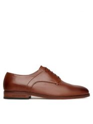 Tommy Hilfiger Półbuty Hilfiger Thunit FM0FM05533 Brązowy. Brązowe eleganckie półbuty Tommy Hilfiger, ze skóry, wizytowe, bez zapięcia. Za 459.99 zł.