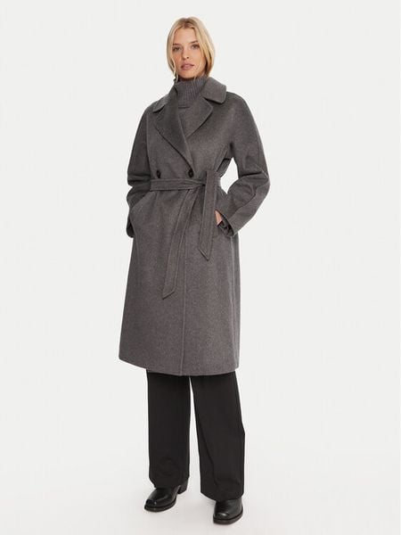 Weekend Max Mara Płaszcz przejściowy Cascia 2525016072 Szary Regular Fit. Szare płaszcze damskie Weekend Max Mara, bez wzorów, z kaszmiru, bez kaptura. Za 7,259.00 zł.