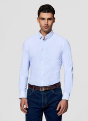 PAKO LORENTE - Dzianinowa koszula męska w pepitkę. Niebieskie koszule męskie Pako Lorente, m, bez wzorów, z dzianiny, bez kołnierzyka, bez ramiączek. Za 299.99 zł.