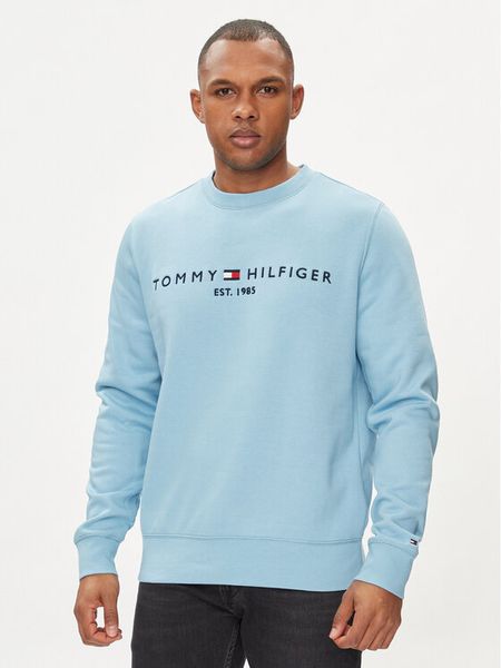 Tommy Hilfiger Bluza Logo MW0MW11596 Niebieski Regular Fit. Niebieskie bluzy męskie Tommy Hilfiger, m, bez wzorów, z syntetyku, bez kaptura. Za 329.99 zł.