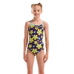 Strój kąpielowy dziewczęcy Arena Spring Swimsuit Lightdrop Back. Fioletowe stroje kąpielowe dla dziewczynek Arena, bez wzorów. Za 159.99 zł.