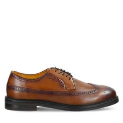Półbuty Gant. Brązowe eleganckie półbuty GANT, wizytowe, bez zapięcia. Za 679.99 zł.