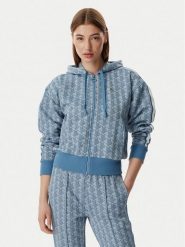 Lacoste Bluza SF7606 Niebieski Regular Fit. Niebieskie bluzy damskie Lacoste, bez wzorów, z bawełny, bez kaptura. Za 780.99 zł.