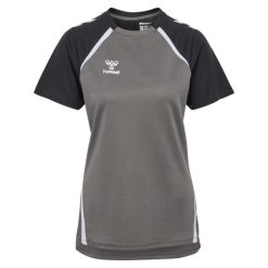 Damski jersey Hummel Lead 2.0. Szare koszulki sportowe damskie Hummel, bez wzorów, z jersey, sportowe, bez kołnierzyka. Za 170.00 zł.