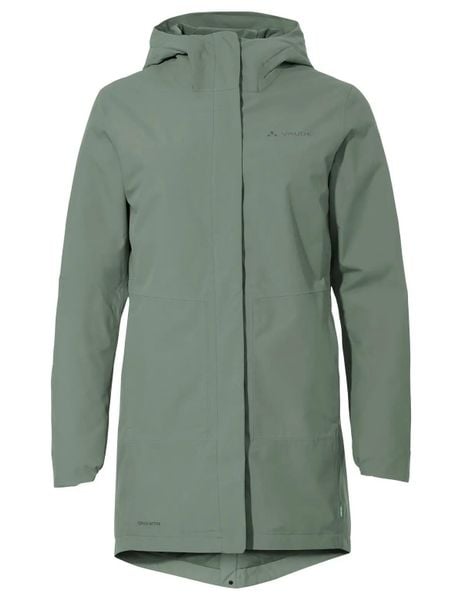 Radjacke W Cyclist padded Parka II. Zielone parki damskie Vaude, s, bez wzorów, z materiału, z kapturem. Za 1,079.00 zł.