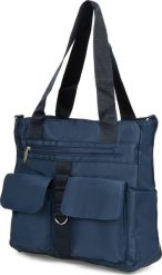 Beltimore Granatowa damska torebka Beltimore lekka duża A4 J31. Torebki do ręki damskie Beltimore, bez wzorów, duże, bez dodatków. Za 60.49 zł.