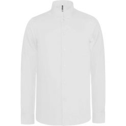 Koszula z kołnierzykiem Mao Kariban. Białe koszule męskie KARIBAN, m, bez wzorów, eleganckie, bez kołnierzyka, bez ramiączek. Za 161.00 zł.