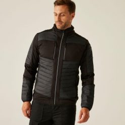 Kurtka męska E-Volve Hybrid Thermal. Szare kurtki męskie Regatta, m, bez wzorów, z puchu, biznesowe, bez kaptura. Za 263.00 zł.