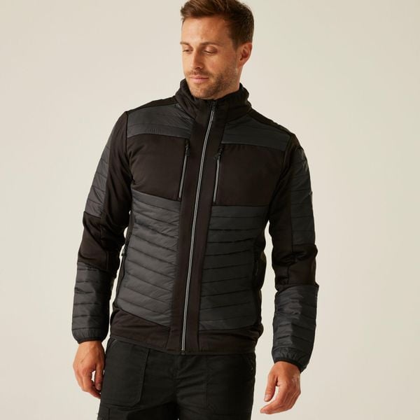 Kurtka męska E-Volve Hybrid Thermal. Szare kurtki męskie Regatta, m, bez wzorów, z puchu, biznesowe, bez kaptura. Za 263.00 zł.