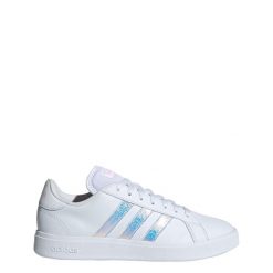 Buty Grand Court Base 2.0. Białe obuwie sportowe damskie Adidas, bez wzorów, z materiału. Za 239.00 zł.