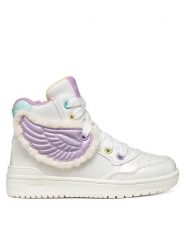 Geox Sneakersy J Washiba Girl J66HXA 0NFKN C0761 D Biały. Białe buty sportowe dziewczęce Geox, bez wzorów, ze skóry, bez zapięcia. Za 299.99 zł.
