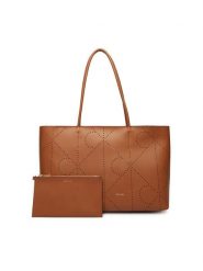 Calvin Klein Torebka Emblem Aop Perfor Lthr Tote LV04F3359G Brązowy. Brązowe torebki do ręki damskie Calvin Klein, bez wzorów, ze skóry, bez dodatków. Za 1,099.00 zł.