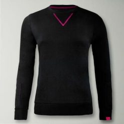 Bluza damska z bawełny NEBI czarna. Czarne bluzy damskie Legea, bez wzorów, z bawełny, bez kaptura, na fitness i siłownię. Za 86.00 zł.