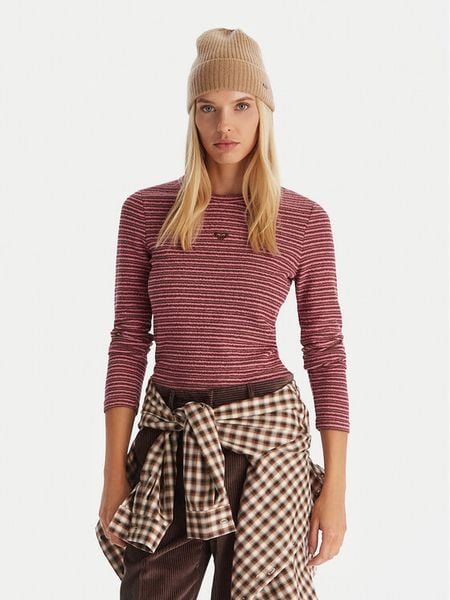Roxy Sweter Spellbound Stripes ERJKT04332 Różowy Regular Fit. Czerwone swetry damskie Roxy, xl, bez wzorów, z syntetyku, bez kołnierzyka, bez ramiączek, bez kaptura. Za 189.99 zł.