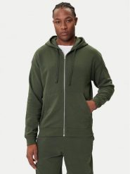 HUGO Bluza Dapozip 50548651 Zielony Relaxed Fit. Zielone bluzy męskie Hugo, m, bez wzorów, z bawełny, bez kaptura. Za 469.99 zł.