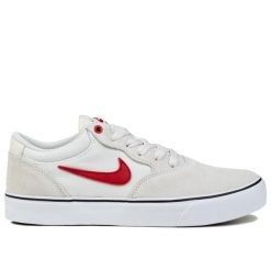 Buty męskie trampki sportowe Nike SB CHRON 2. Białe trampki męskie Nike, bez wzorów, sportowe, bez zapięcia. W wyprzedaży za 249.00 zł.