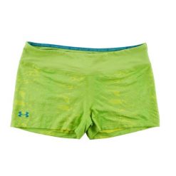 Second life - Under Armour krótkie spodenki damskie do biegania - Stan dobry. Zielone szorty sportowe damskie Under Armour, l, bez wzorów, sportowe, do biegania. Za 63.86 zł.
