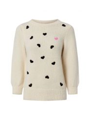 More & More Sweter damski z dzianiny Kobiety Sztuczne włókno beżowy|czarny wzorzysty, 38. Brązowe swetry damskie More & More, bez wzorów, z dzianiny, bez kołnierzyka, bez ramiączek, bez kaptura. Za 429.95 zł.