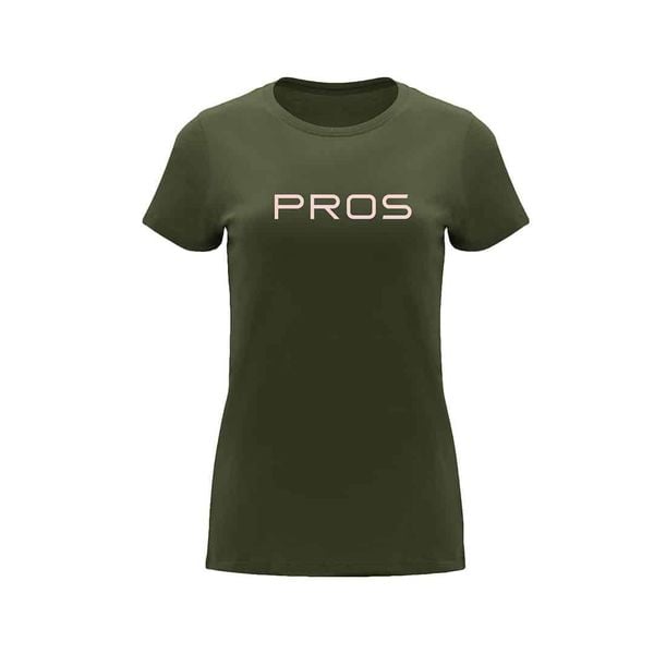 Koszulka damska t-shirt PROS. Zielone t-shirty damskie Pros, m, bez wzorów, z bawełny, eleganckie, bez kołnierzyka. Za 69.00 zł.