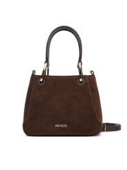 HUGO Torebka 50568035 Brązowy ciemny. Brązowe torebki do ręki damskie Hugo, bez wzorów, ze skóry, bez dodatków. Za 764.99 zł.