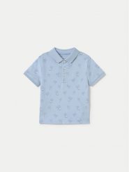Mayoral Polo 1109 Błękitny Regular Fit. Niebieskie t-shirty dla chłopców Mayoral, bez wzorów, z bawełny, bez ramiączek. Za 59.99 zł.