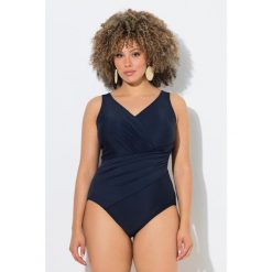 Damskie Kostium kąpielowy drapowanie miękkie miseczki. Niebieskie kostiumy jednoczęściowe damskie Ulla Popken, plus size, bez wzorów, z elastanu, sportowe, plus size. Za 279.99 zł.