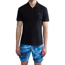 Koszulka polo męska Napapijri Ealis. Czarne koszulki polo męskie Napapijri, l, bez wzorów, bez ramiączek. Za 219.99 zł.