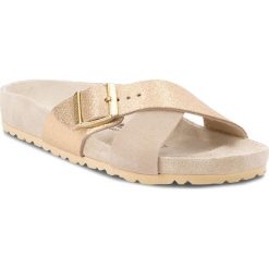 Klapki BIRKENSTOCK - Siena 1008528 Allover Taupe. Brązowe klapki damskie Birkenstock, ze skóry. W wyprzedaży za 289.00 zł.