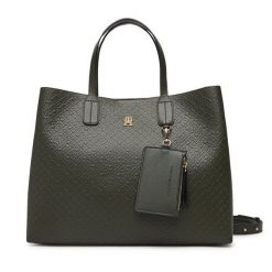 Torebka Tommy Hilfiger. Brązowe torebki do ręki damskie Tommy Hilfiger, bez wzorów, klasyczne, bez dodatków. Za 749.99 zł.